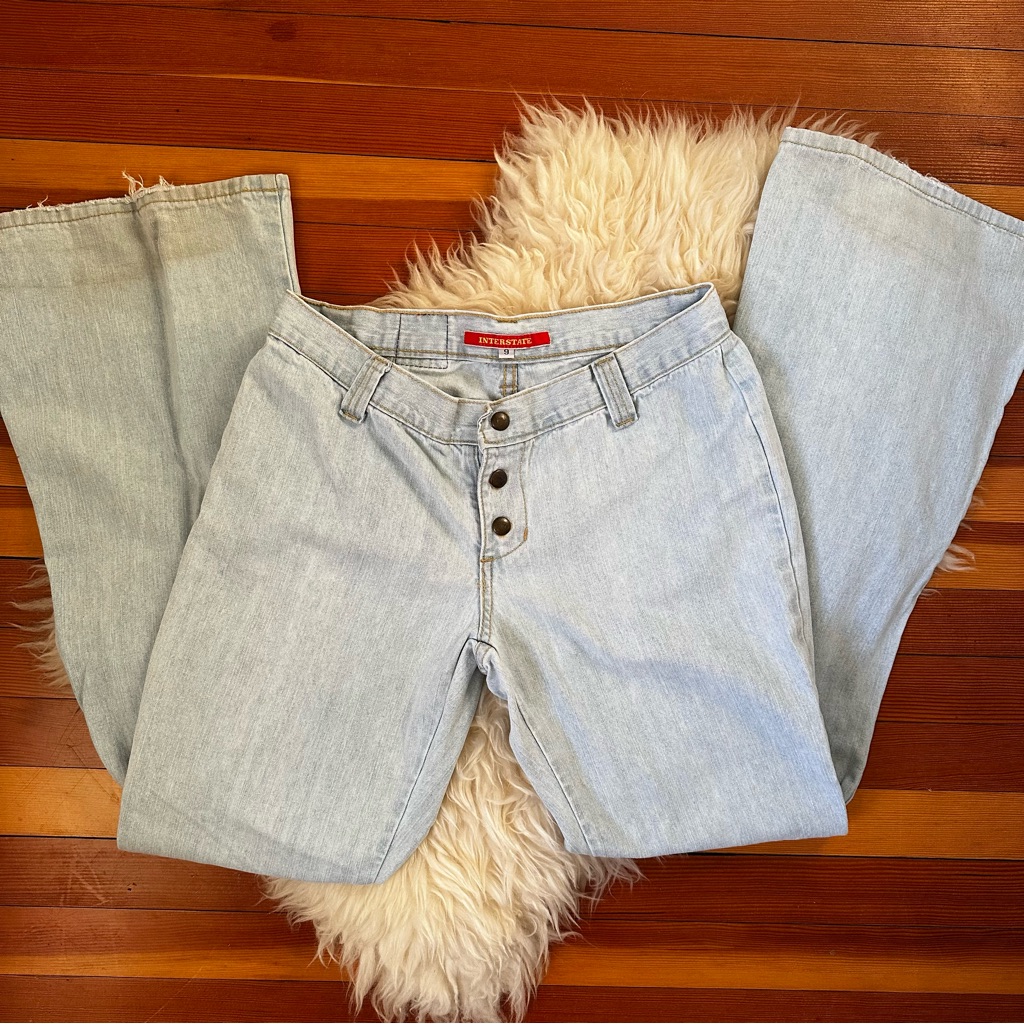 Y2k Lowrise Light Denim Flared Jeans